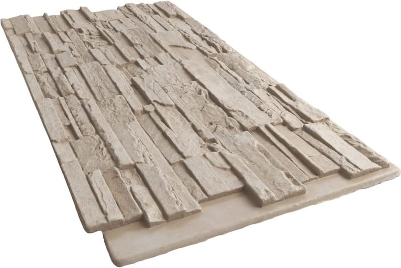 Ekena Millwork EverStone Cascade Faux Stone Panel, 48 5/8"W x 24 3/4"H x 1 1/4"D, Sea Shell Color - Image 5